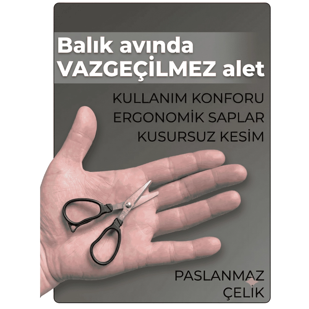 Daiichiseiko MC Scissors 25 Black (Siyah) Balıkçı Makası