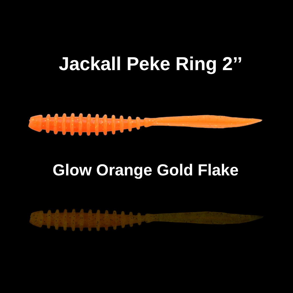 Jackall Peke Ring 2’’ (5 cm) Glow Orange Gold Flake Silikon Yem