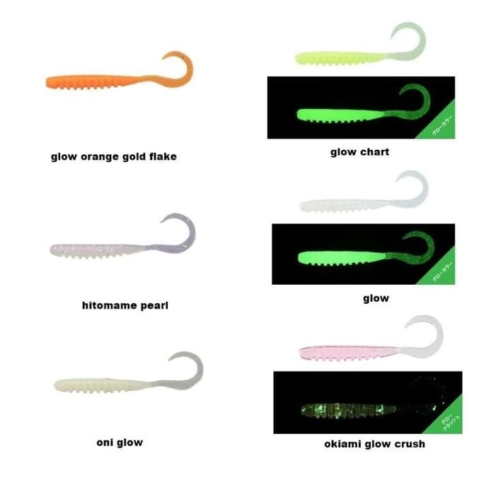 Jackall Tide Curly 2.8’’ (7.1 cm) Hitomame Pearl Silikon Yem