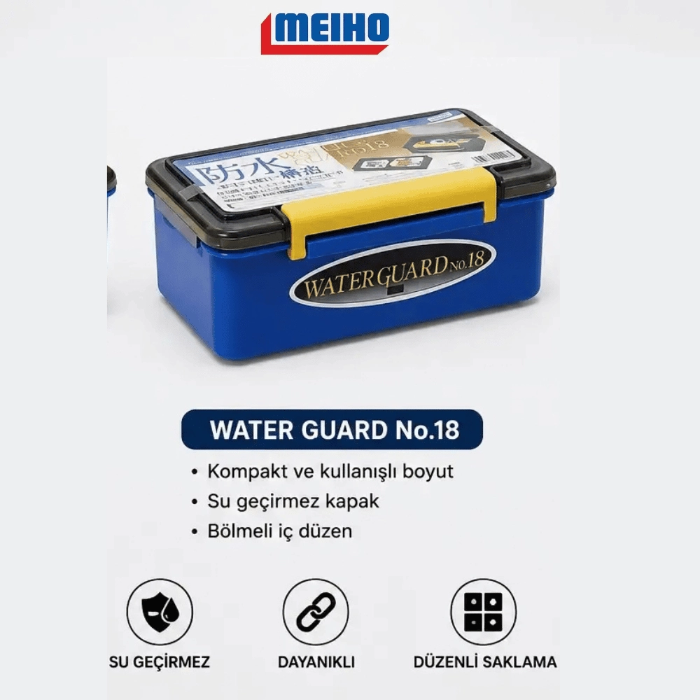 Meiho Water Guard 18 Su Geçirmez Malzeme Kutusu - Mavi