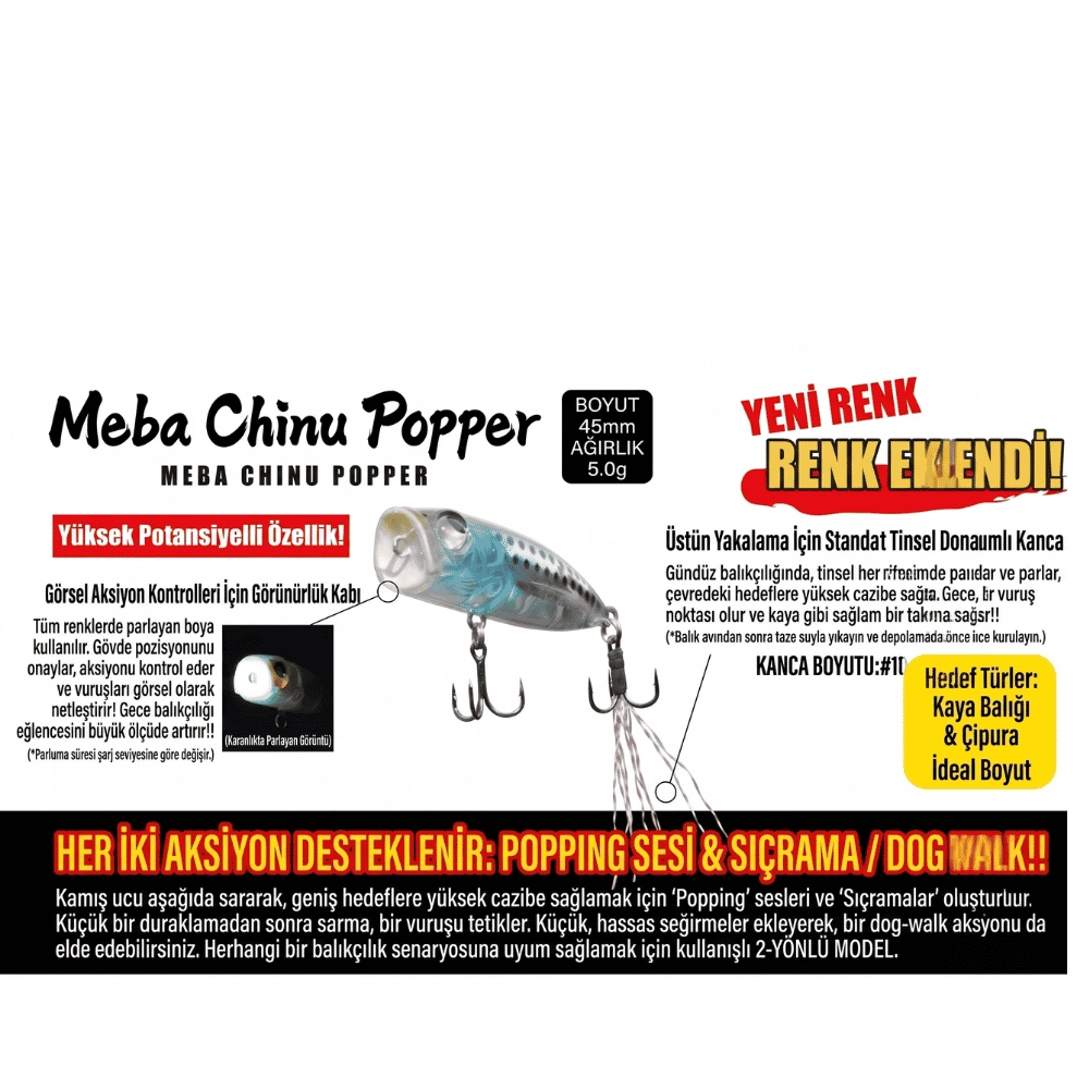 Rudie’s Meba Chinu Popper 45mm 5gr