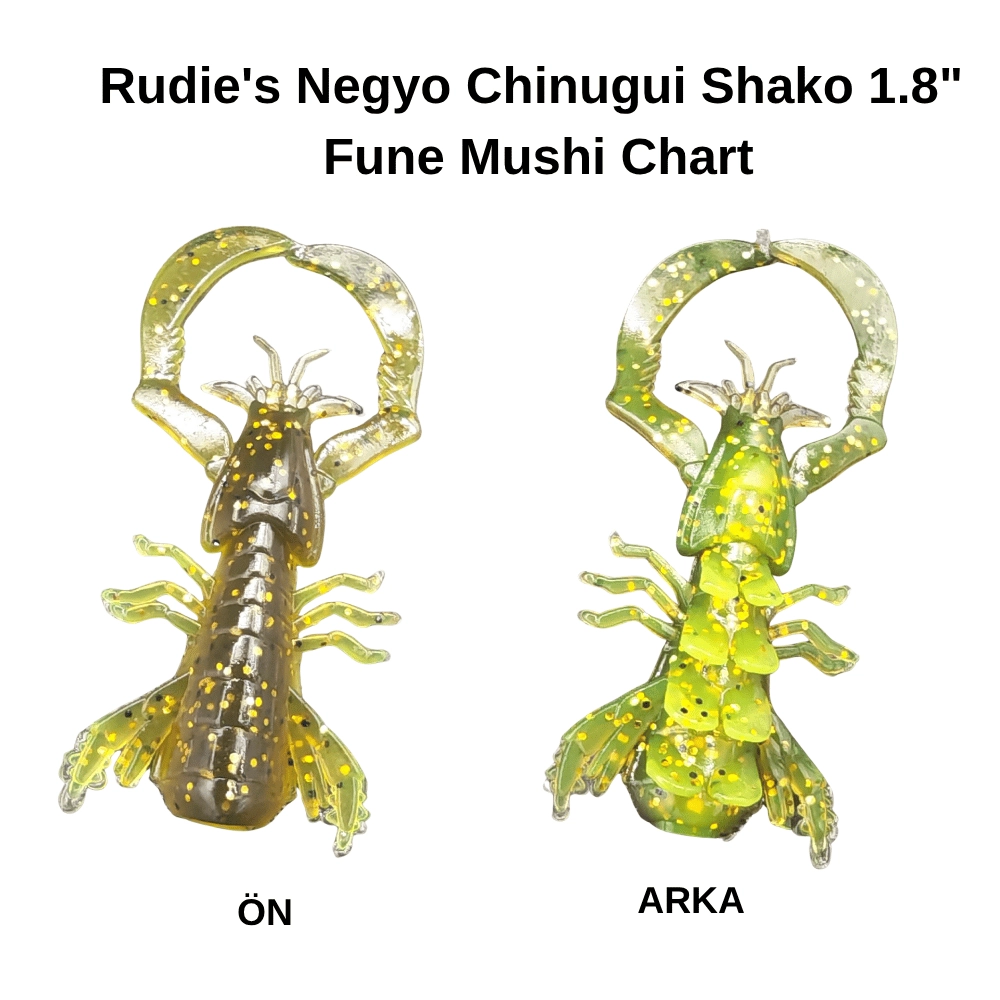 Rudie’s Negyo Chinugui Shako 1.8’’ Fune Mushi Chart Silikon Yem