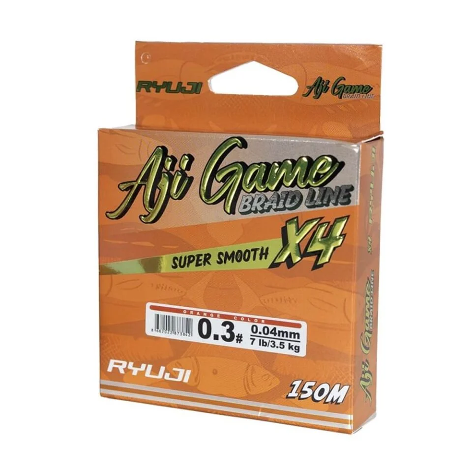Ryuji Aji Game 4x 150 Mt Orange İp Misina 0.02 mm