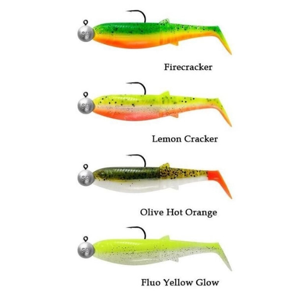Savage Gear Cannibal Shad 8cm 5gr+7.5gr #2/0 Dark Water 4+4 Adet
