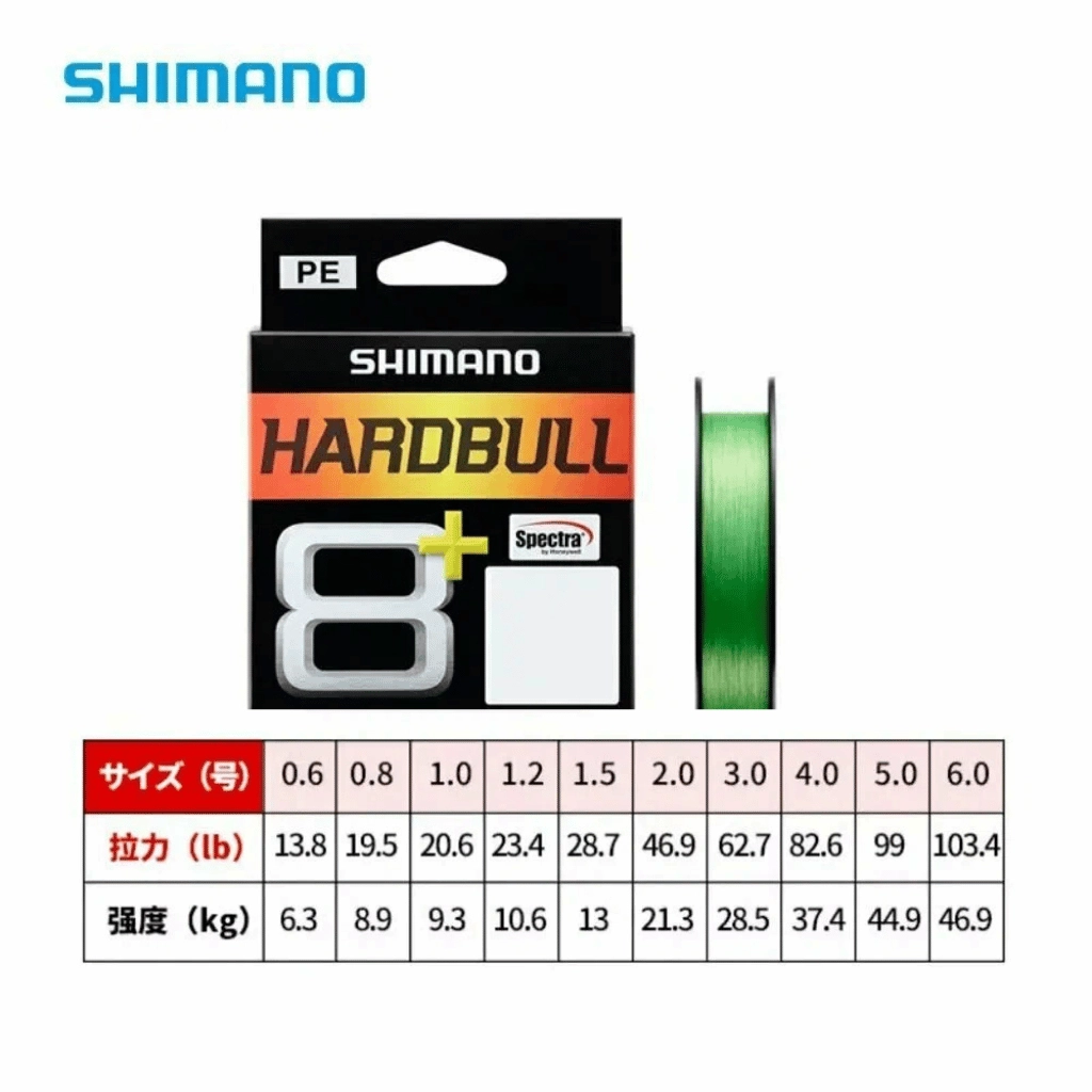 Shimano Hardbull 8+ LD-M58X 150m #1.0 Light Green İp Misina