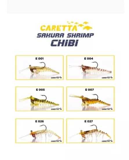 Caretta Sakura Shrimp Chibi 5 cm 3.7 gr Silikon Karides