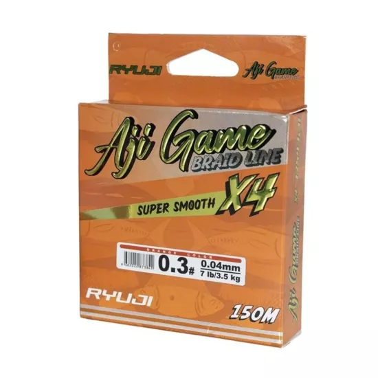 Ryuji Aji Game 4x 150 Mt Orange İp Misina 0.02 mm