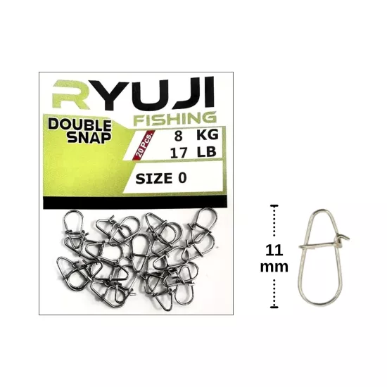 Ryuji Japanese Double Snap Klips No:0 (20 adet)
