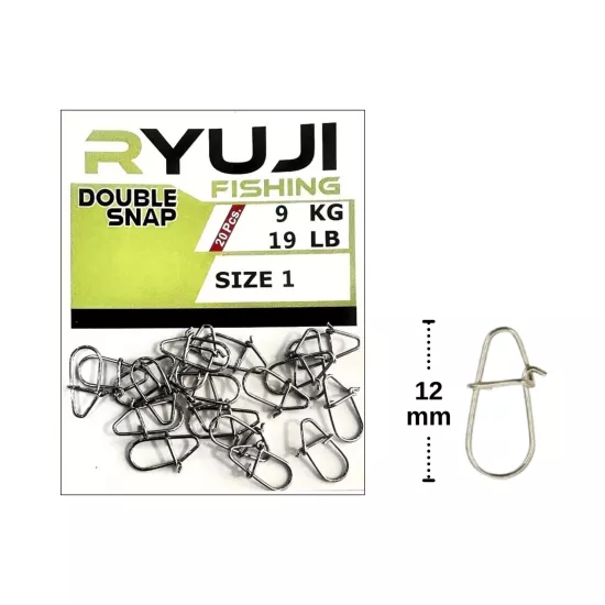 Ryuji Japanese Double Snap Klips No:1 (20 adet)