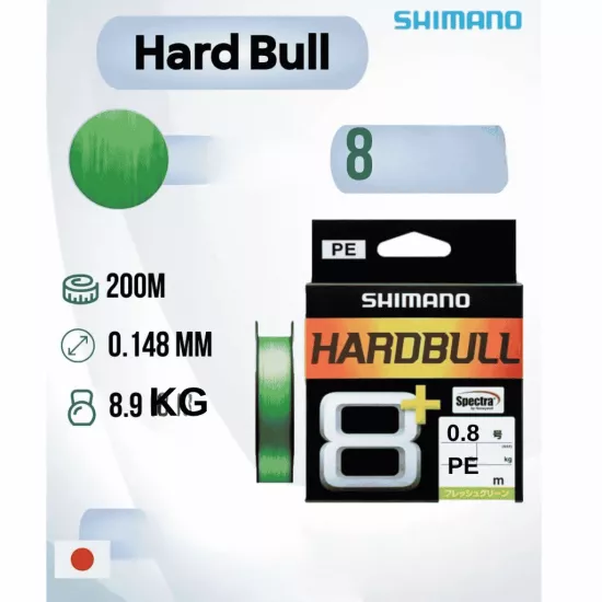 Shimano Hardbull 8+ 150m #0.8 Light Green İp Misina
