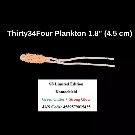 Thirty34Four Plankton 1.8’’ Komochiebi Silikon Yem