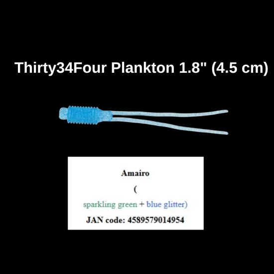 Thirty34Four Plankton 1.8’’ Amairo Silikon Yem