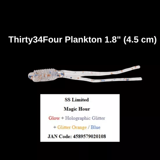 Thirty34Four Plankton 1.8’’ Magic Hour SS Silikon Yem