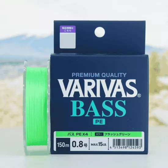 Varivas Bass PE X4 150m 0.8pe 15lb Flash Green