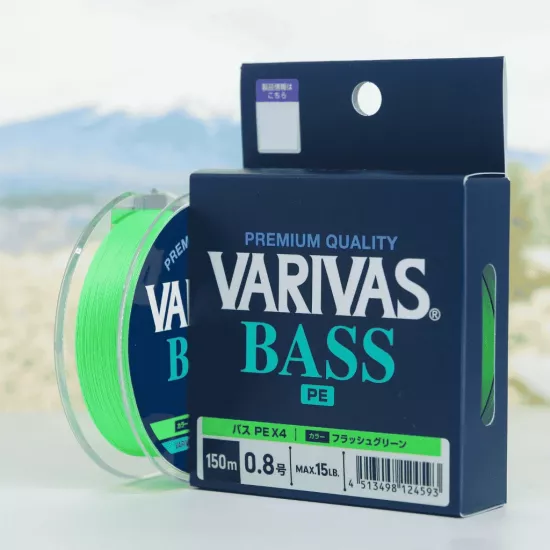 Varivas Bass PE X4 150m 0.8pe 15lb Flash Green