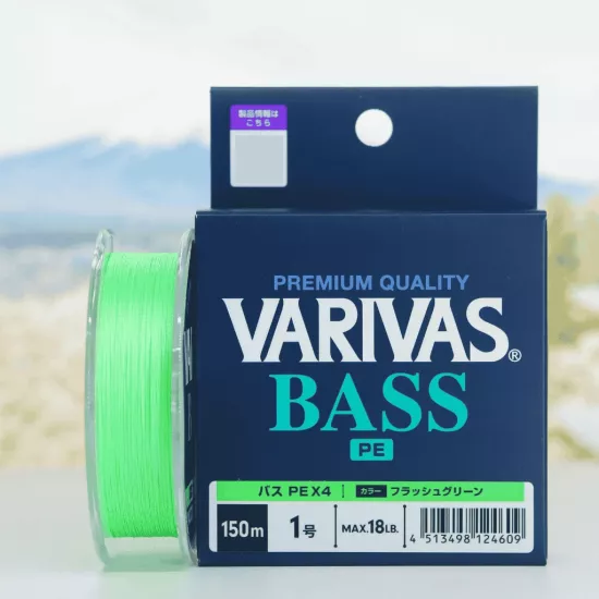 Varivas Bass PE X4 150m #1.0 18lb Flash Green