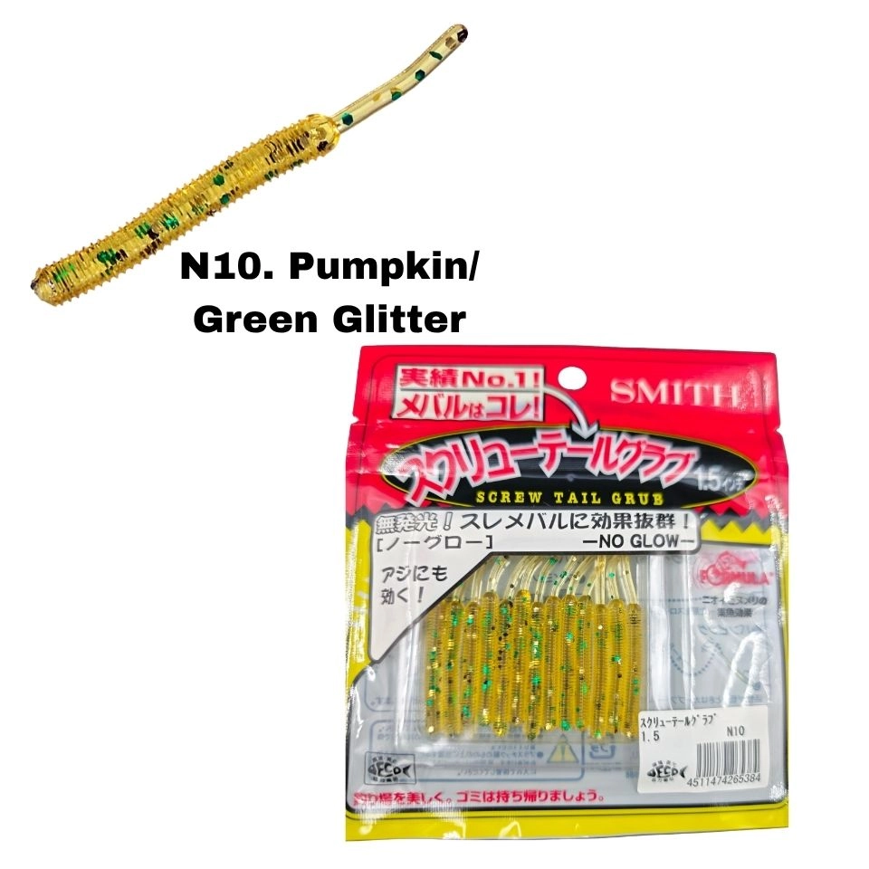 Smith Screw Tail Grub 1.5’’ (3.8 cm) LRF Silikon Yemi (Natural Seri)