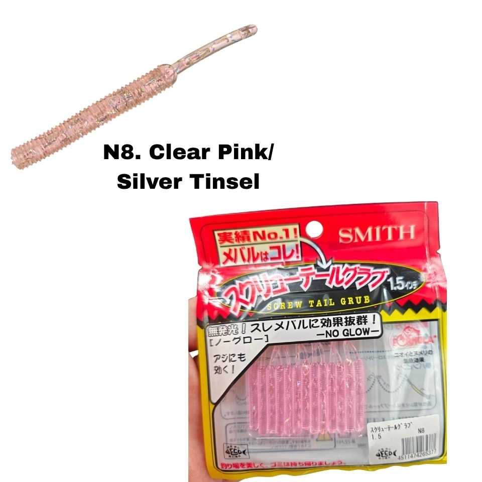 Smith Screw Tail Grub 1.5’’ (3.8 cm) LRF Silikon Yemi (Natural Seri)