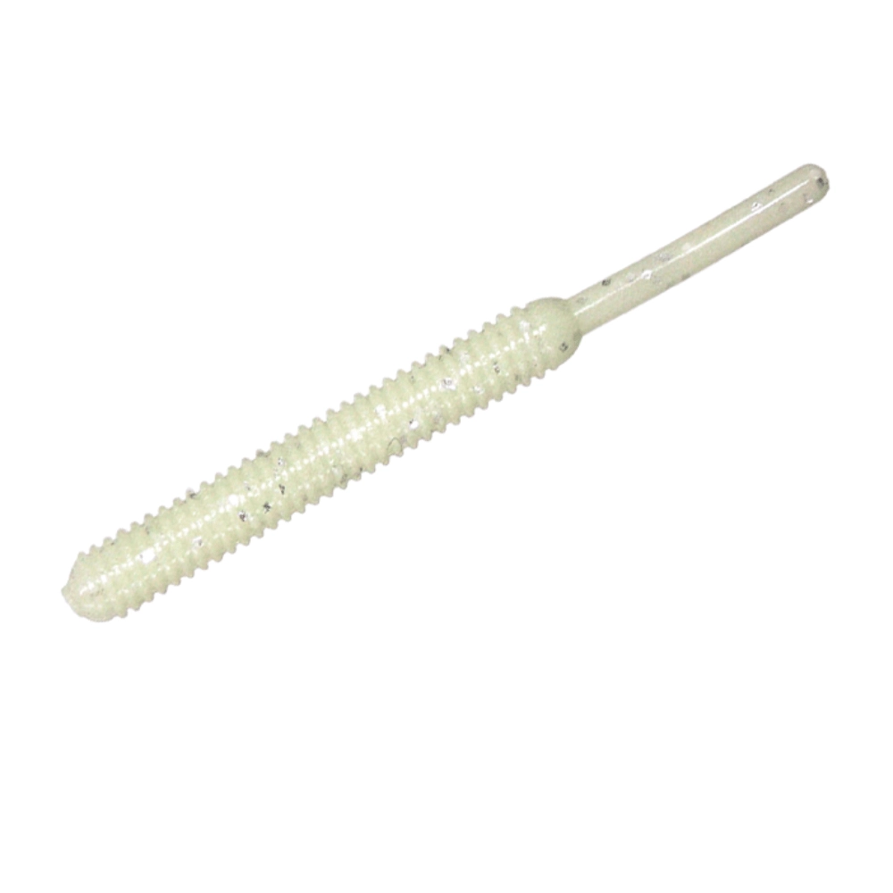 Smith Screw Tail Grub 1.5” Super Glow 3.8 Cm GF802 Glow/Silver Glitter LRF Silikon Yem